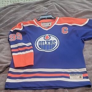 CCM Blue and Orange Hockey Jersey
